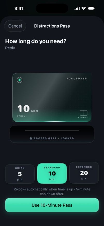 FocusPass: App Blocker screenshot 1